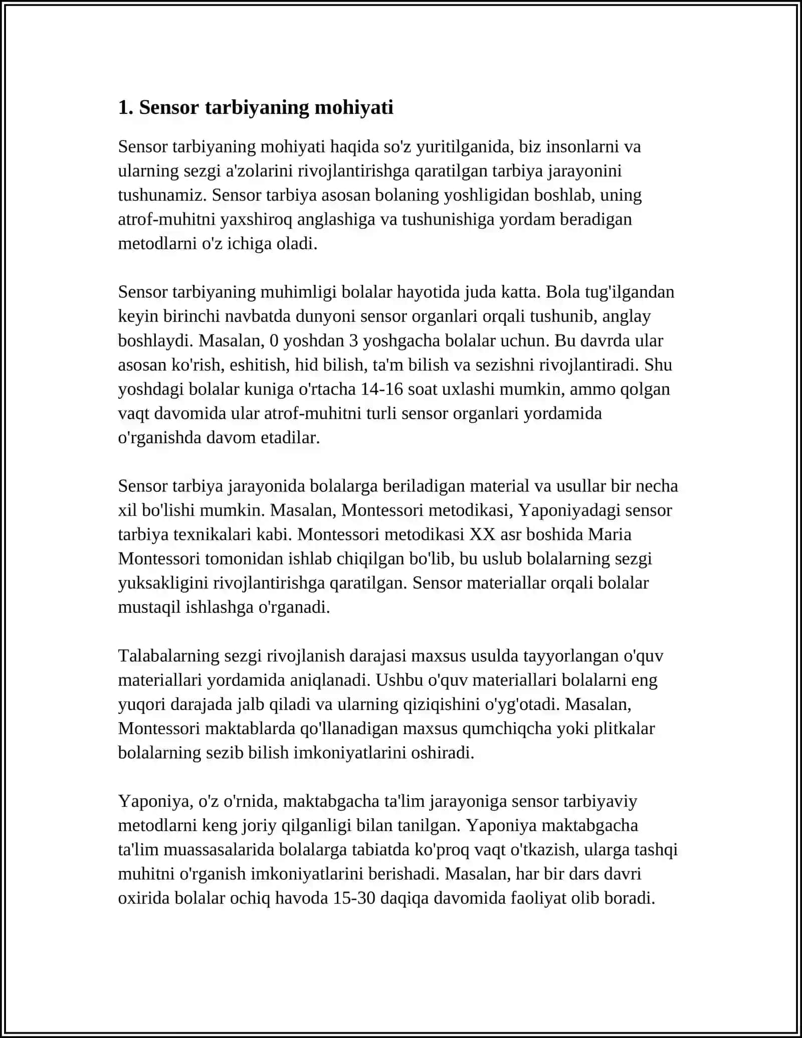 MAKTABGACHA YOSHDAGI BOLALAR SENSOR TARBIYASINING MAZMUNI 3