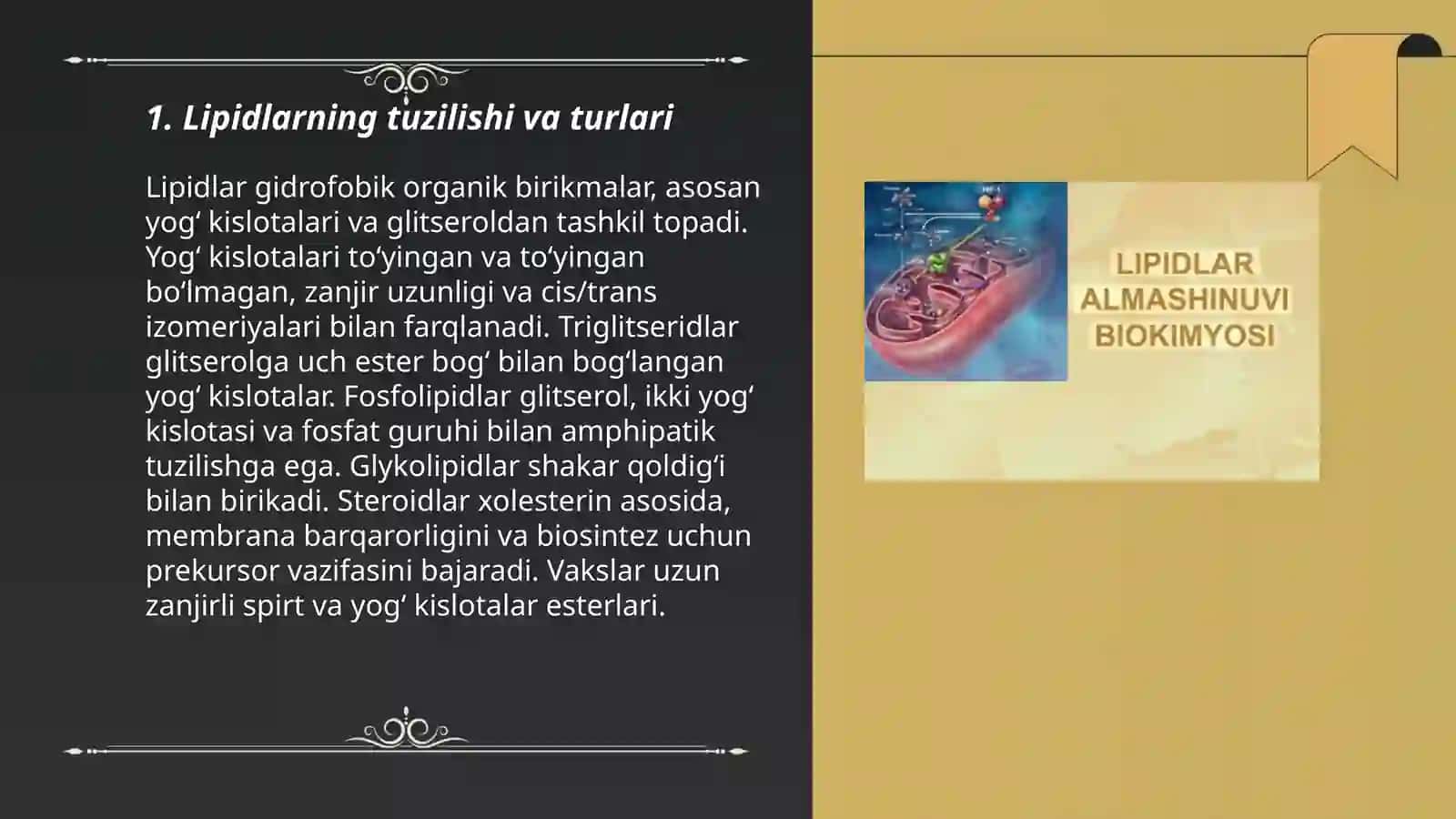Lipidlar almashinuvi 3