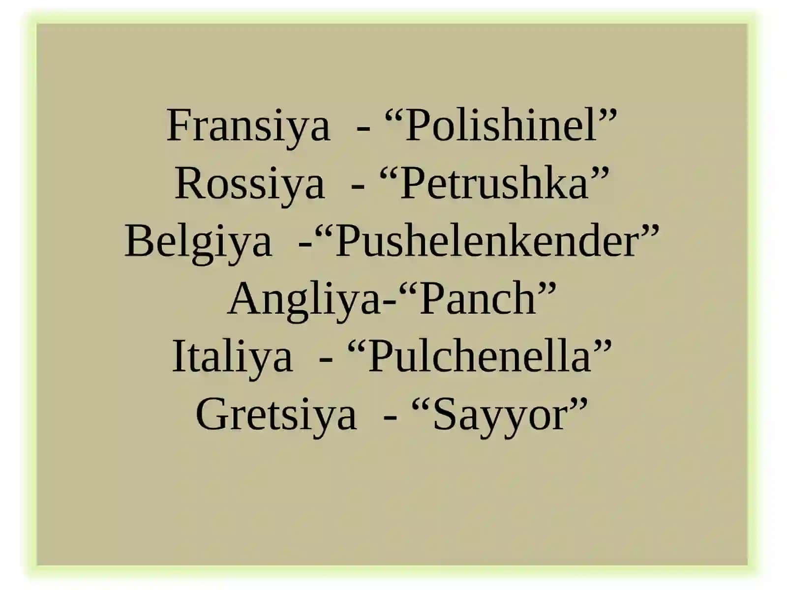 Turli ertak va hikoyalarni sahnalashtirishga o’rgatish 3