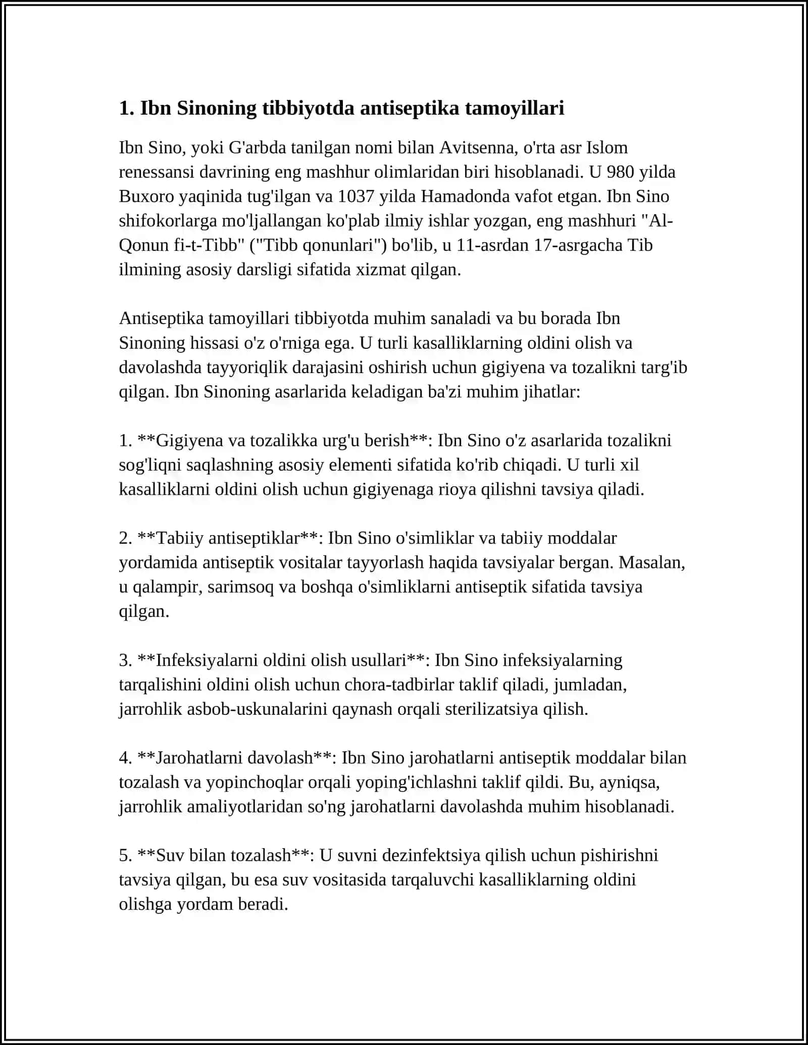 IBN SINO VA AL ROZIY DAVRIDAGI ASEPTIKA VA ANTISEPTIKA 3