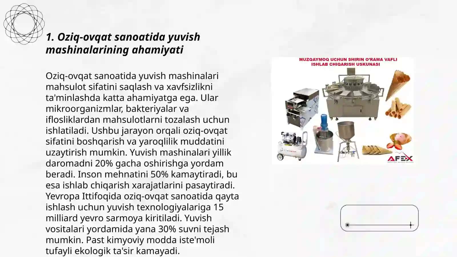 Oziq ovqat sanoatida yuvish mashinalarini loyihalash tizimi 3