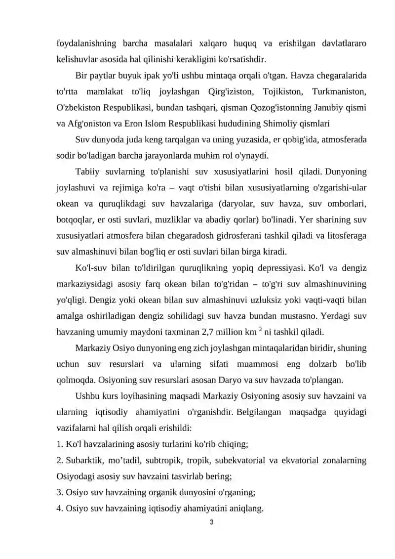 MARKAZIY OSIYODAGI YIRIK SUV HAVZALARI VA ULARNI SHU HUDUDDA O’RNI VA AHAMIYATI.docx 3