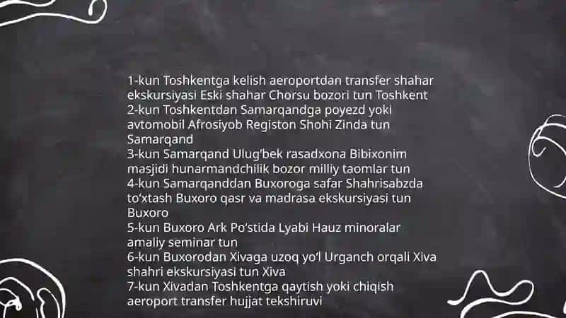 7 kunlik turpaket 3