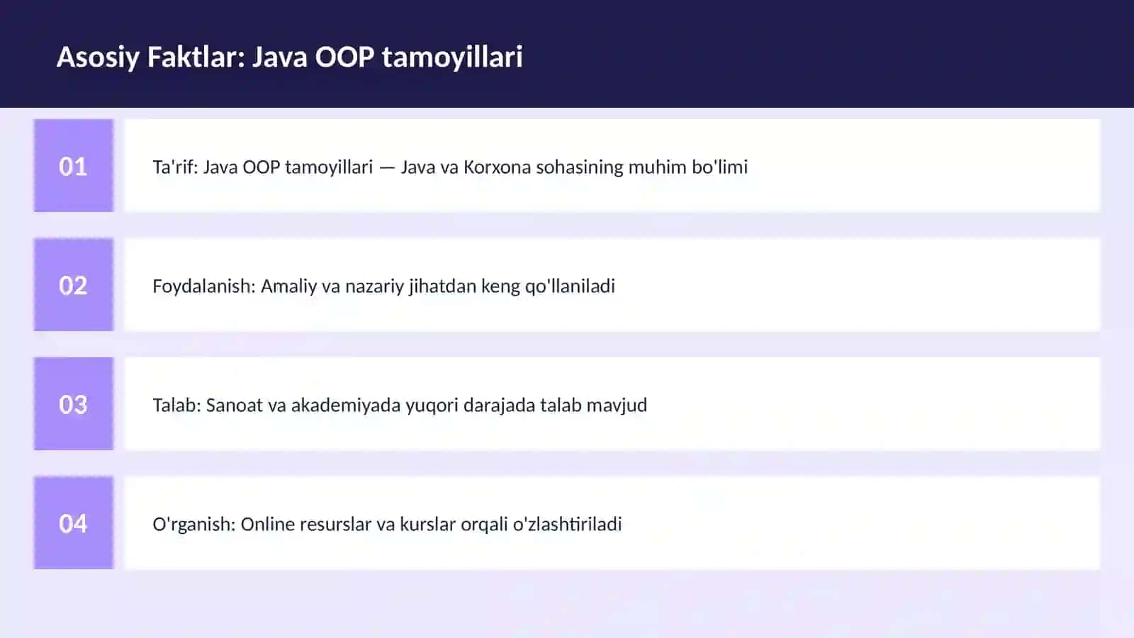 DASTURLASH | JAVA VA KORXONA 3