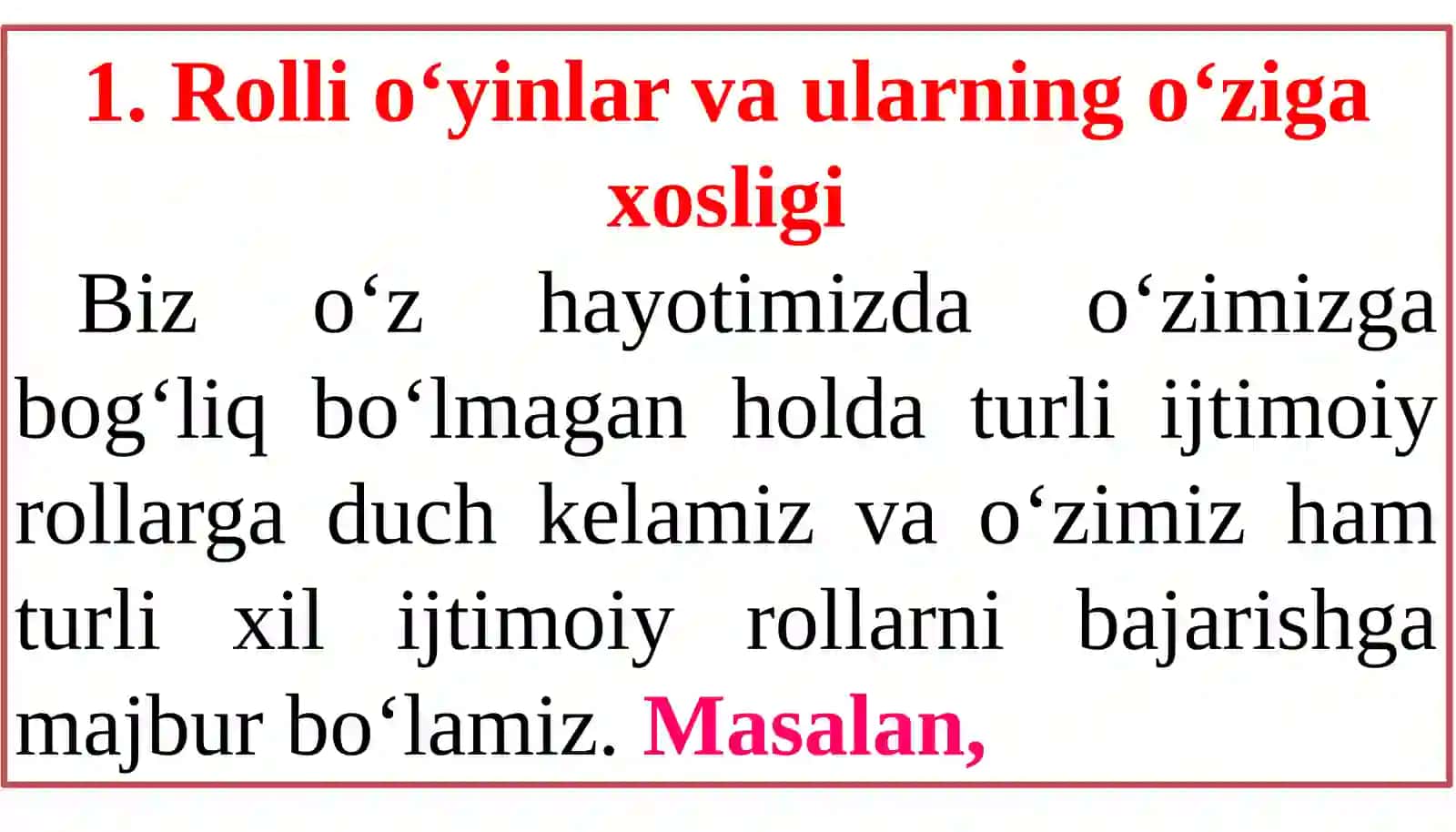 ROLLI O’YINLARNI O’TKAZISH QOIDALARI 3