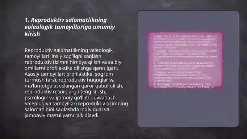 Reproduktiv salomatlikning valeologik tamoyillari 3
