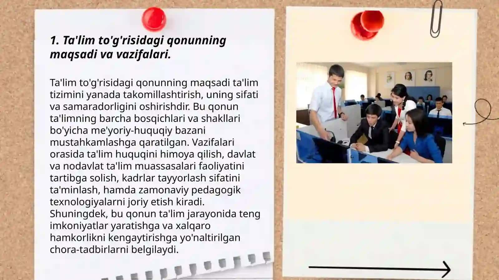 Ta'lim to'g'risidagi qonunning tuzilishi va umumiy mohiyati 3