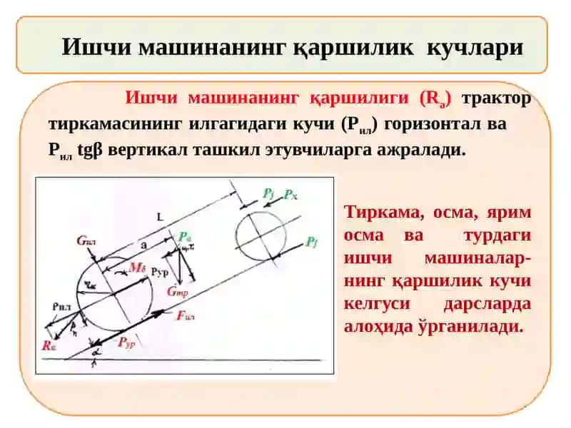Трактор етакчи ғилдирагининг тупроқ билан илашиш кучини аниқлаш. 3