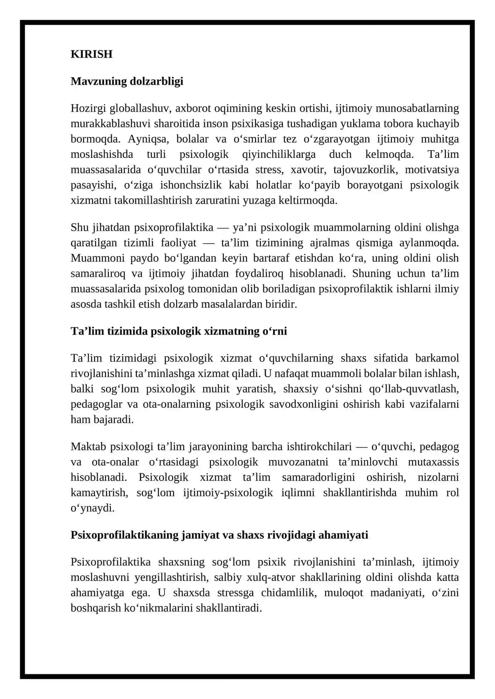 Psixoprofilaktika talablari va vazifalari 3
