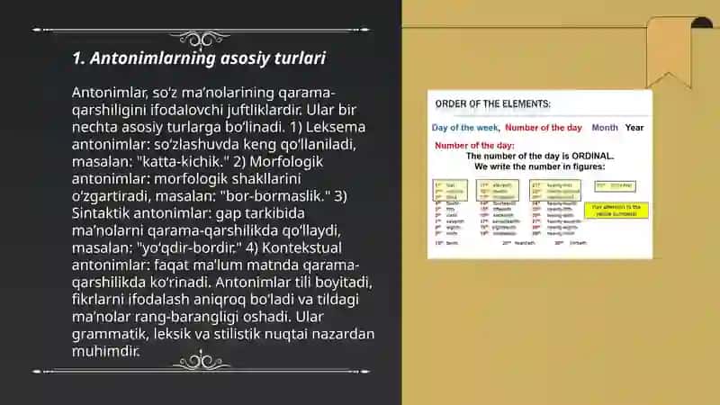 Antonim va paronimlarning asosiy turlari va nutqda qõllanish xususiyatlari 3