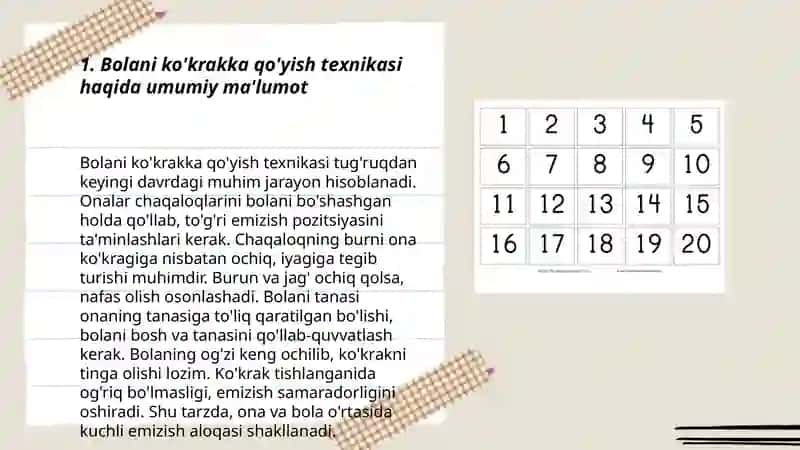 Bolani ko'krakka qo'yish texnikasi 3