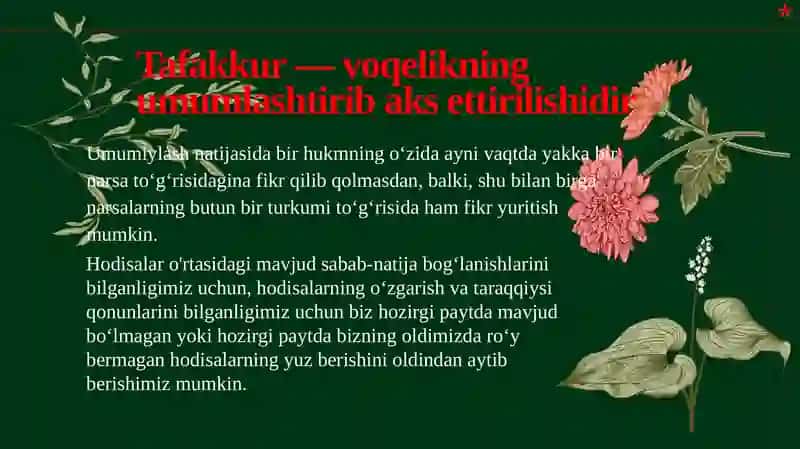 Tafakkur, Nutq va Intellekt 3