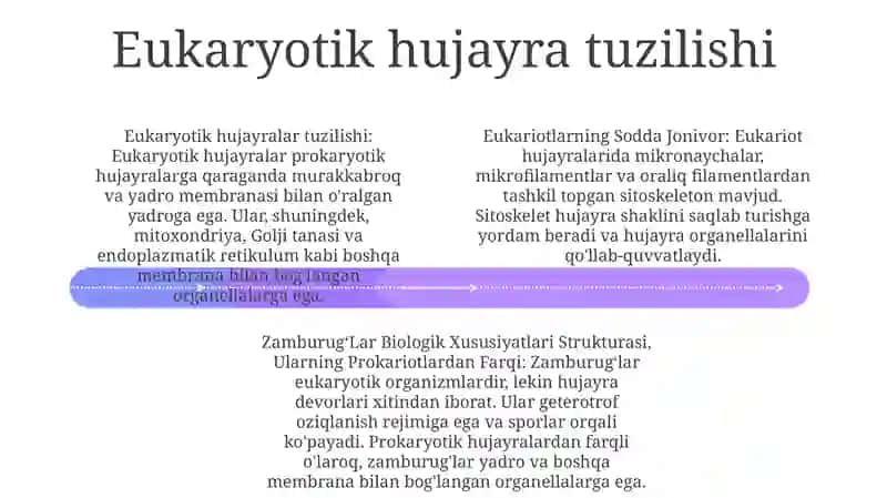 Eukariotlarning Sodda Jonivor, ZamburugʻLar Biologik Xususiyatlari Strukturasi, Ularning Prokariotlardan Farqi 3