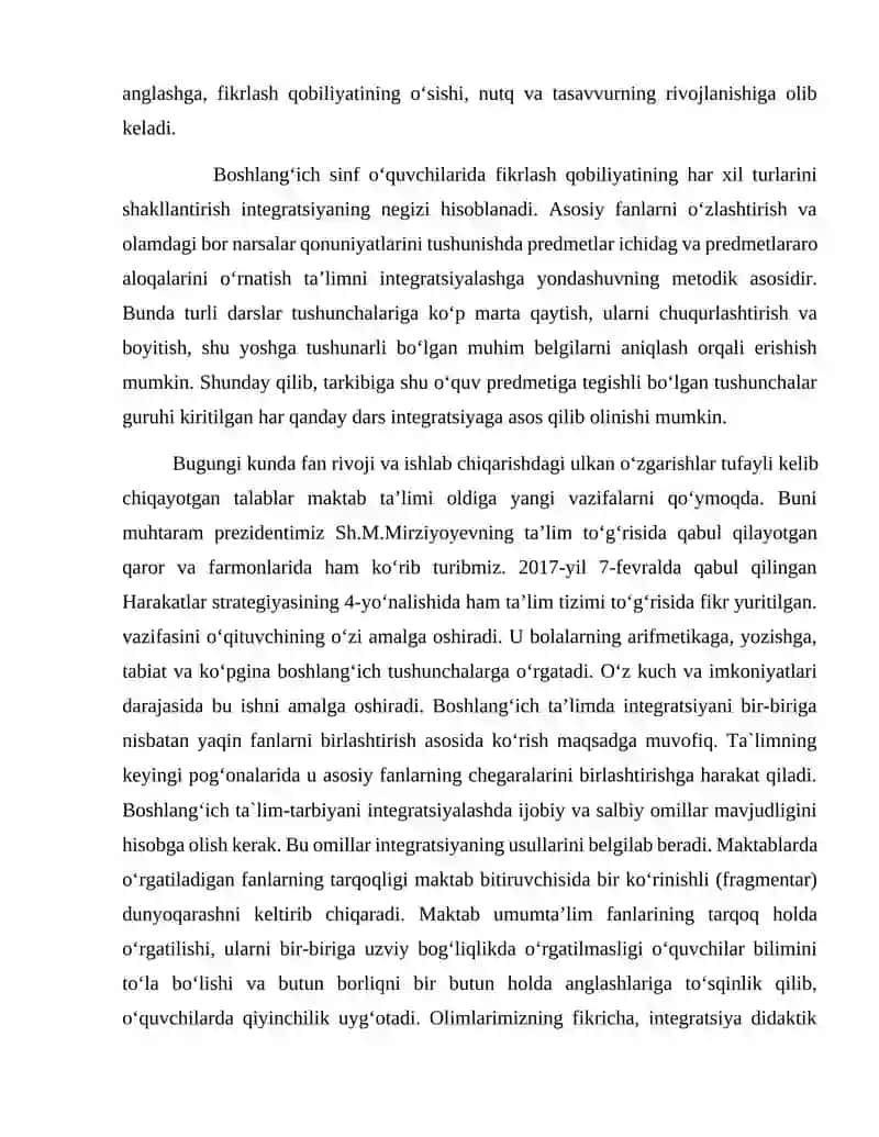 Integratsiyalashgan darslarning samaradorligini oshirish vata'lim prinsiplari 3