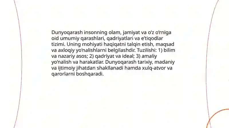 Dunyoqarashning mohiyati tuzilishi va asosiy funksiyalari 3