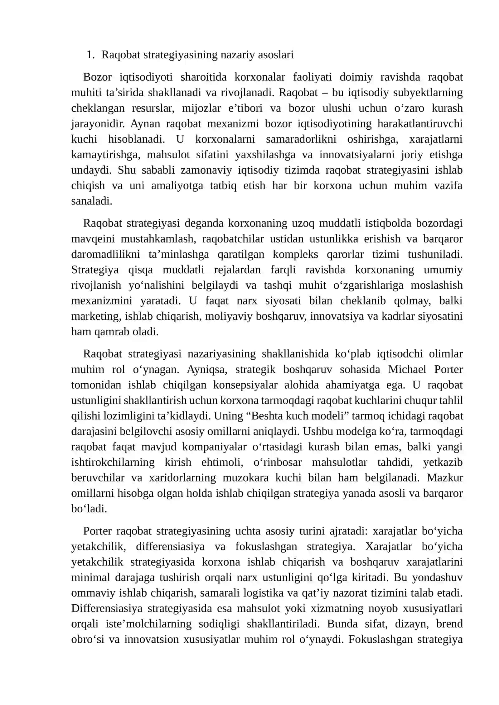 Raqobat strategiyasini shakllantirishda kompaniyalarni birlashtirishning samaradorligi 3