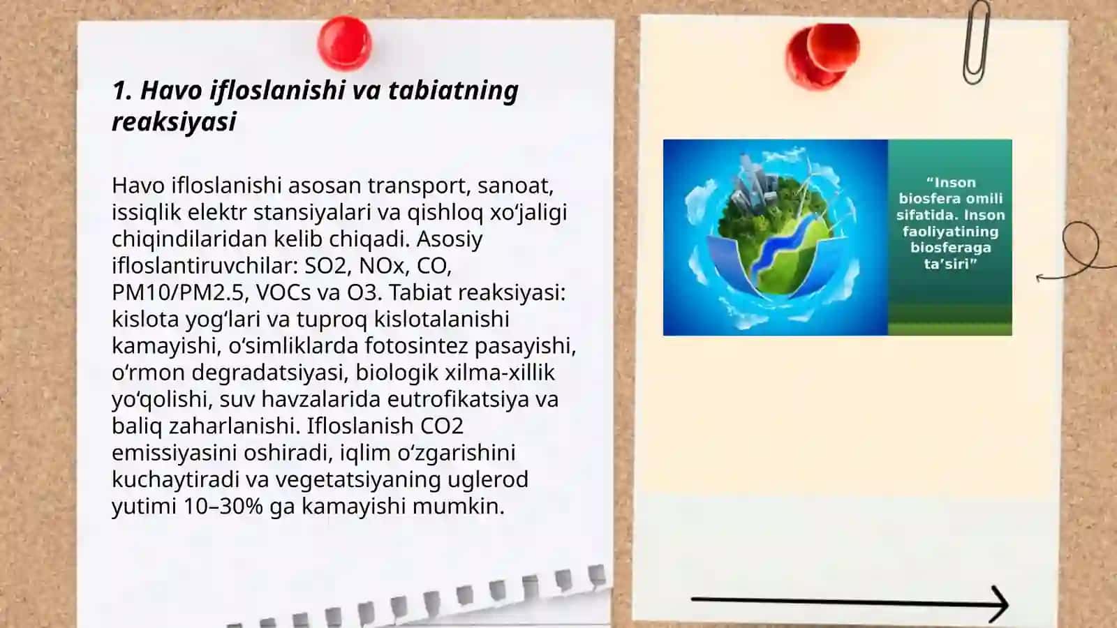 Inson faoliyatining tabiatga ta'siri va tabiatning javobi 3