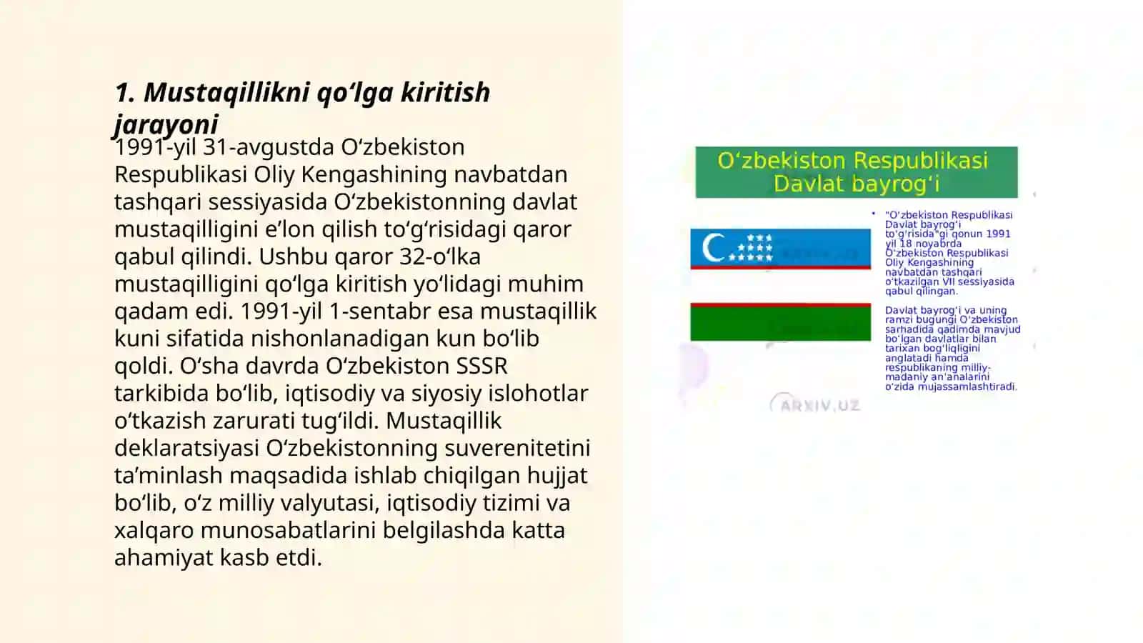 Oʻzbekiston respublikasi konstitutsiyasini yaratilish tarixi 3