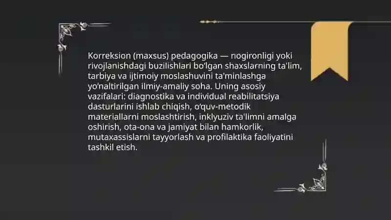 Pedagogikaning maxsus tarmoqlari 3