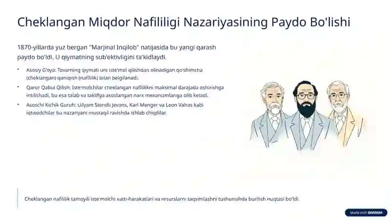 Qiymatning mehnat nazariyasi va keyingi qo‘shilgan miqdor nafililigi. 3