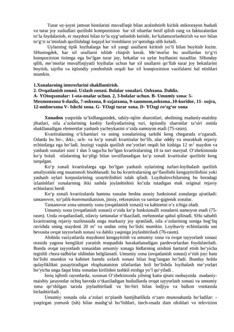 3-Mavzu- Kam qavatli va ko‘p qavatli mehmonxonalar, ularning interyerlaridagi o‘ziga xosliklar 3