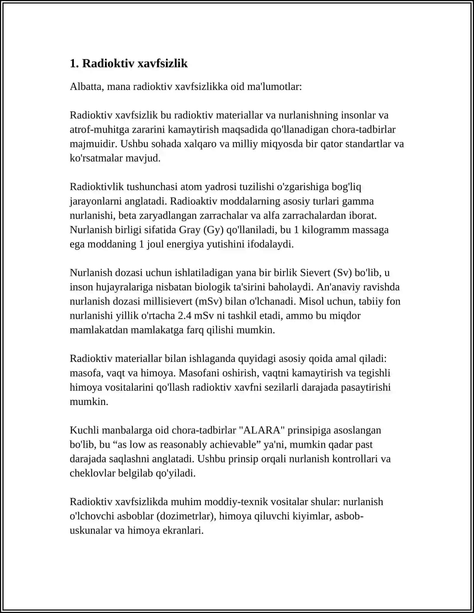 Radioktiv xavfsizlik 3