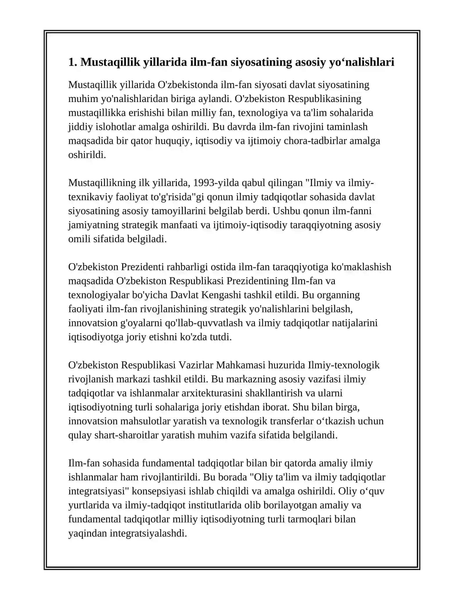 MUSTAQILLIK YILLARIDA ILM-FANNING RIVOJLANISHI 3