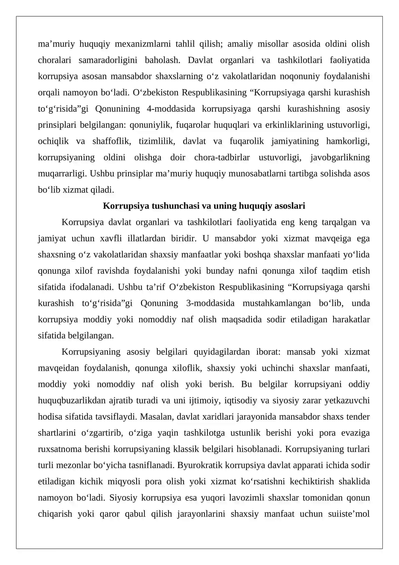 Davlat organlari va tashkilotlari faoliyatida korruptsiya va uning oldini olish choralari: nazariy-huquqiy yondashuv 3