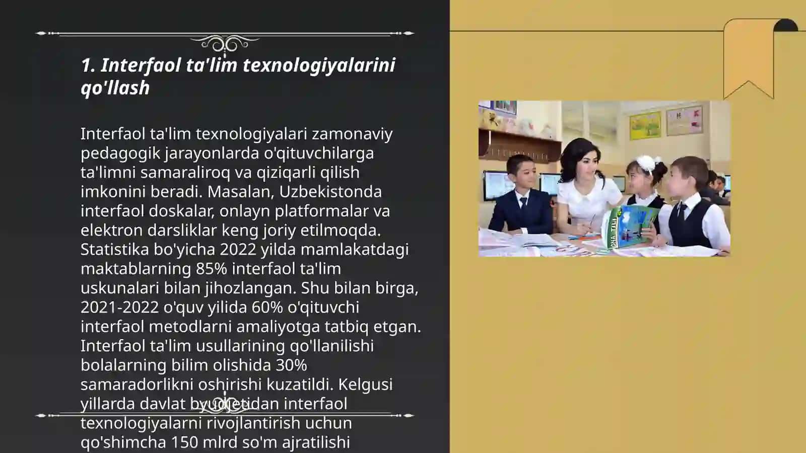 Interfaol ta'lim texnologiyalarini qo'llash 3