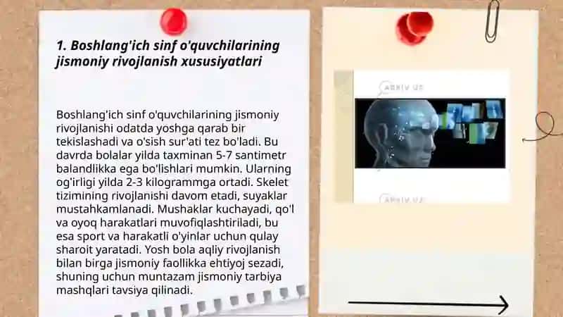 Boshlang’ich sinf o’quvchilarining jismoniy rivojlanishi va unga ta’sir etuvchi omillar 3