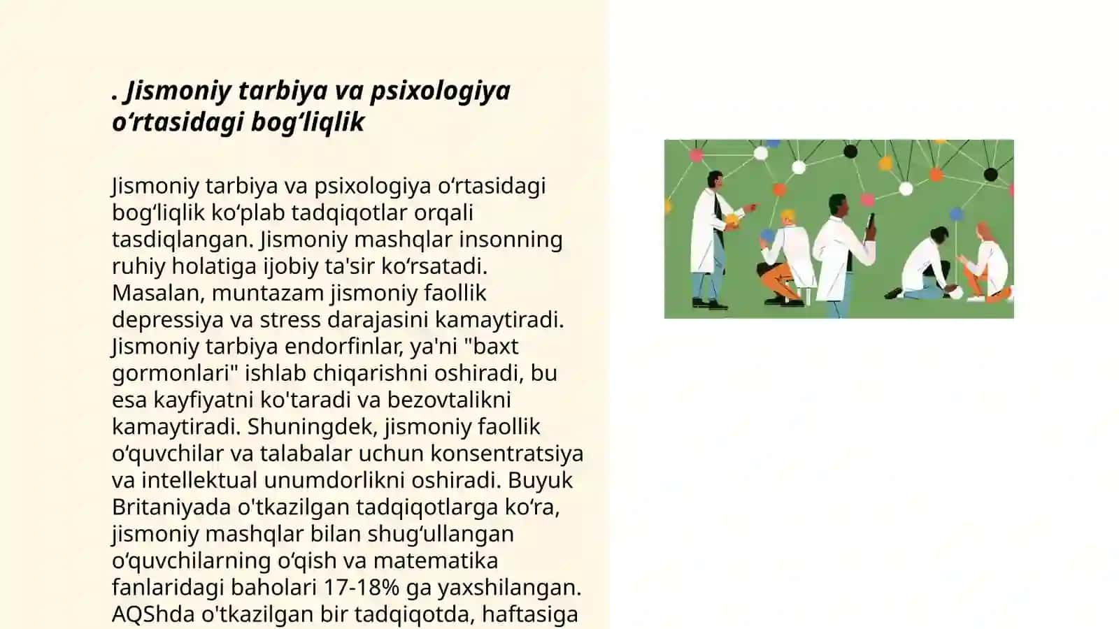 Jismoniy tarbiya psixologiyasi umumiy psixologiya fanining faoliyati ekanligi 3
