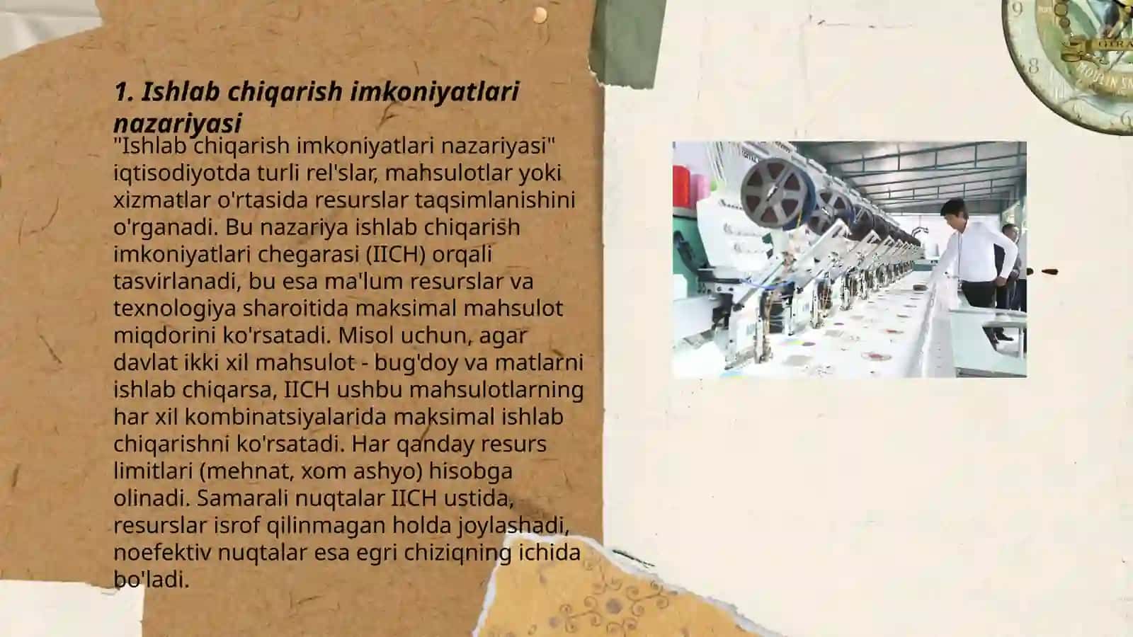 Ishlab chiqarish imkoniyatlari va uning ahamiyati 3