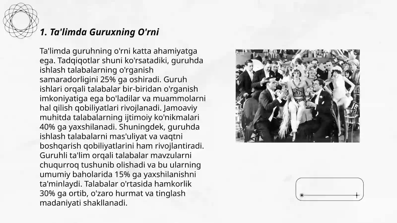 Ta'limda Guruxning O'rni 3