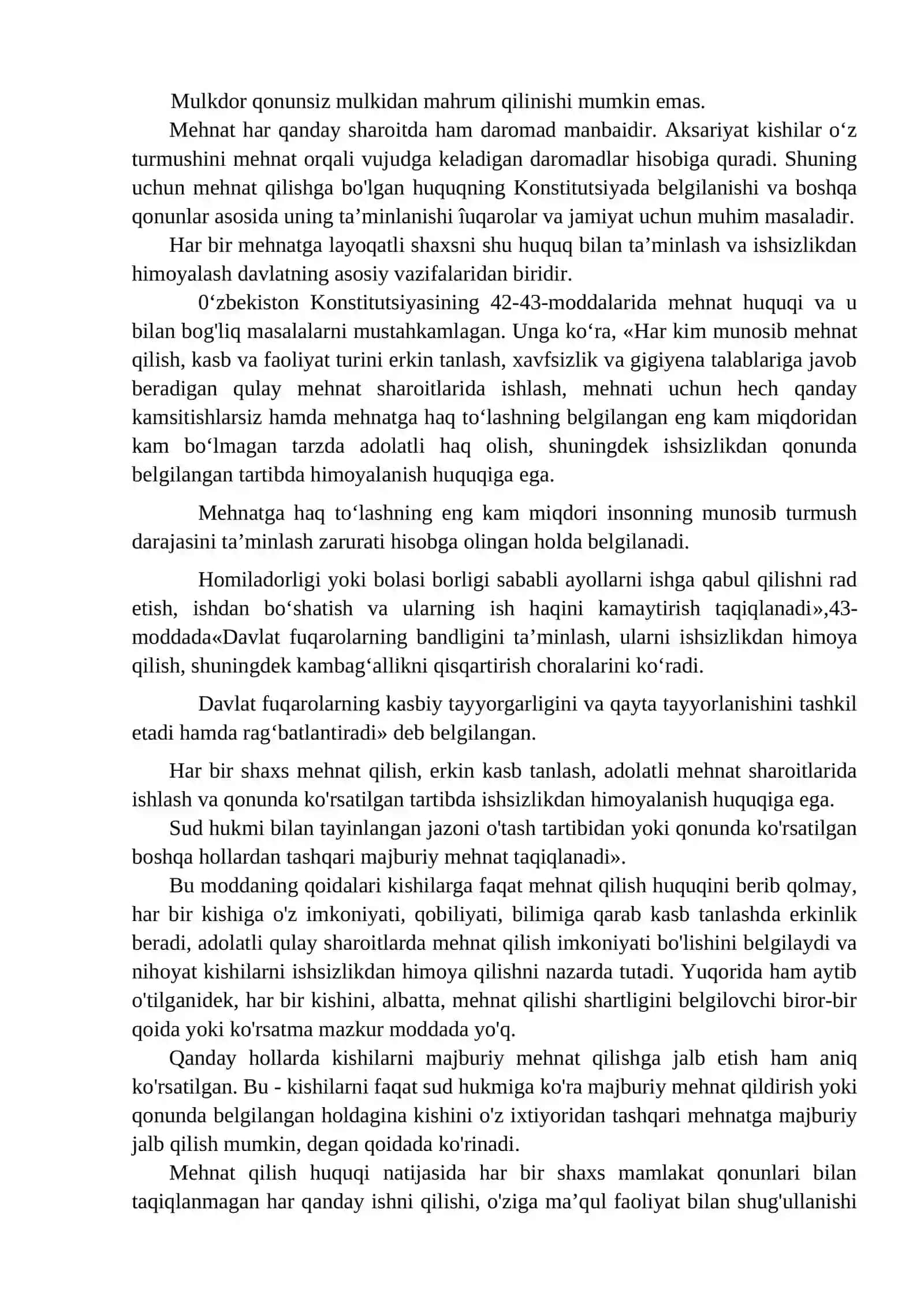 O'zbekiston Respublikasi Fuqarolarining Huquqlari 3