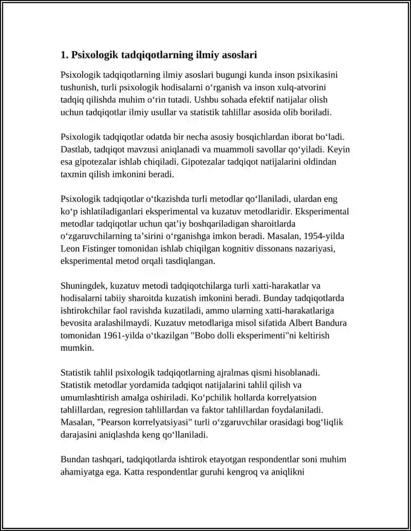 PSIXOLOGIYANING TADQIQOT METODLARI VA TARMOQLARI 3