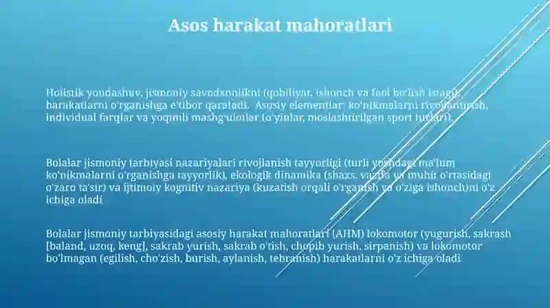 Bolalar jismoniy tarbiya nazariyasining predmeti va asosiy tushunchalari 3