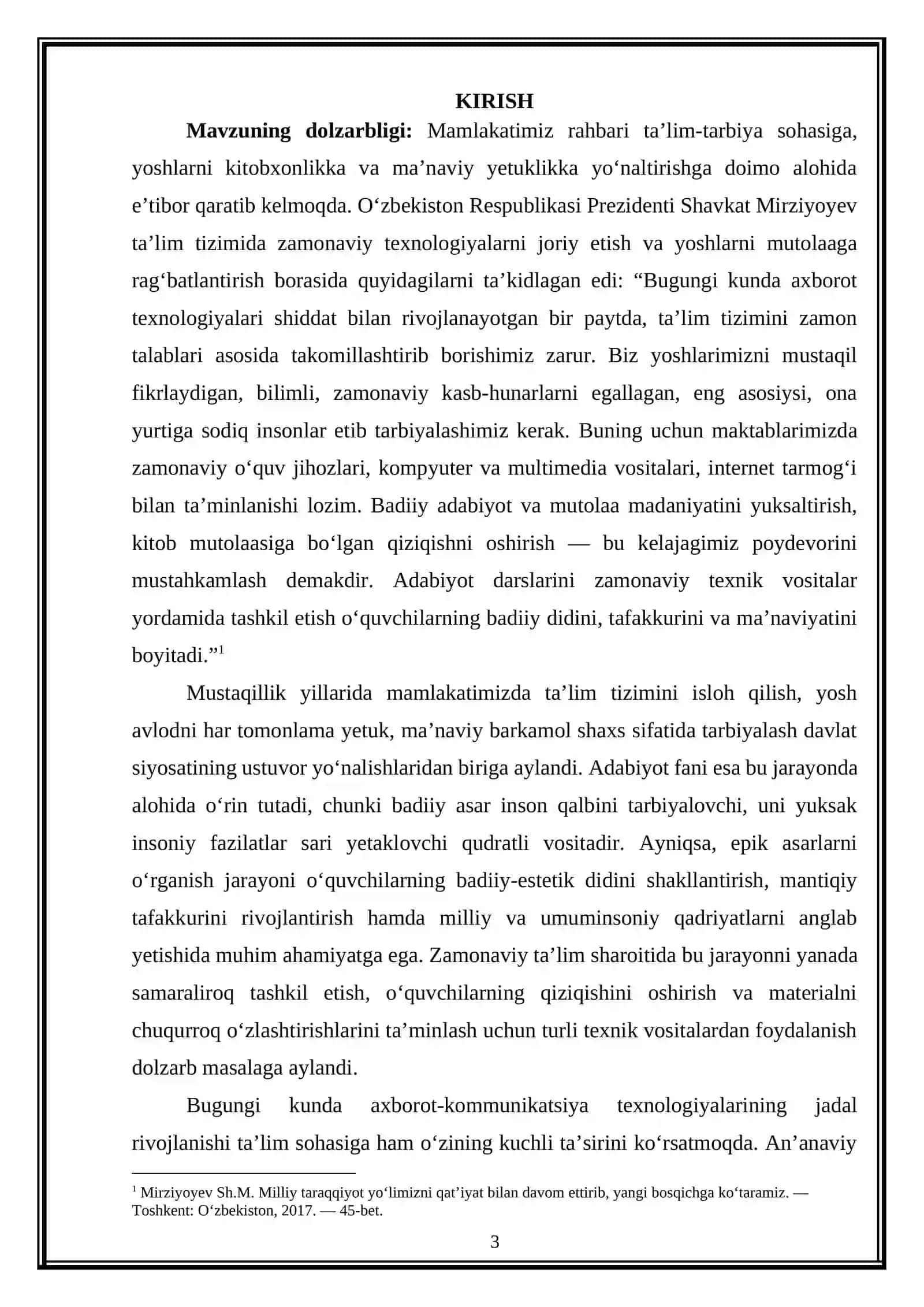 Epik asarlarni o‘rganishda texnik vositalardan foydalanish. 3