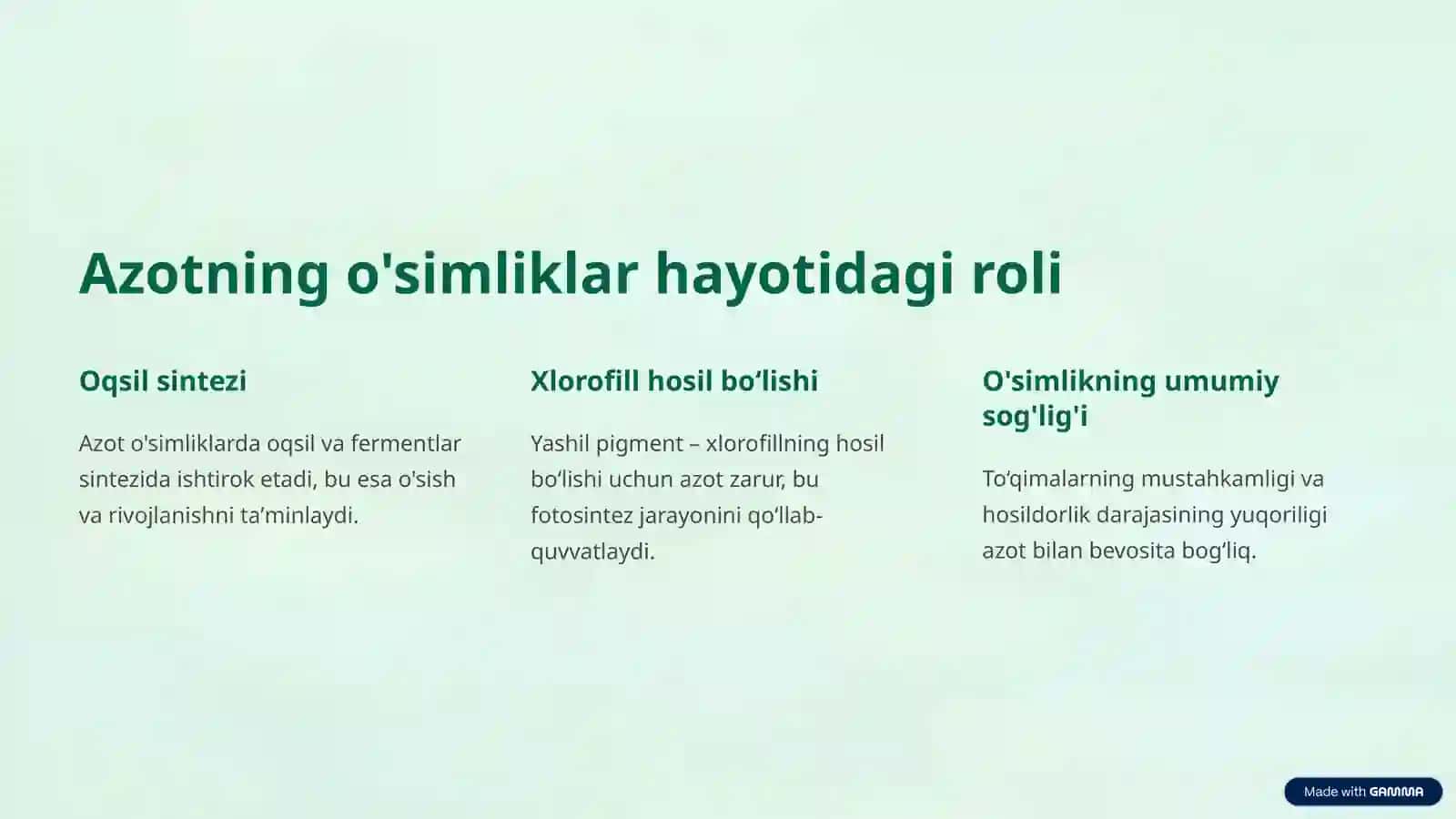 Azotli o'g'itlar: Qishloq xo'jaligidagi ahamiyati 3