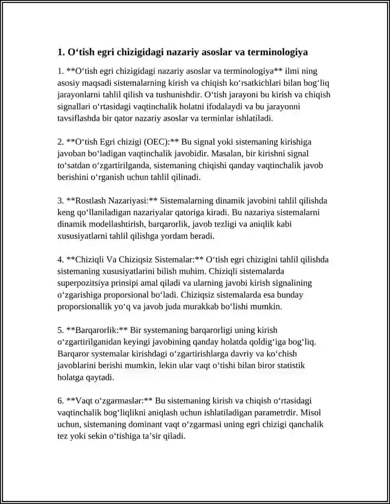 O‘tish egri chizigidagi nazariy asoslar va terminologiya 3