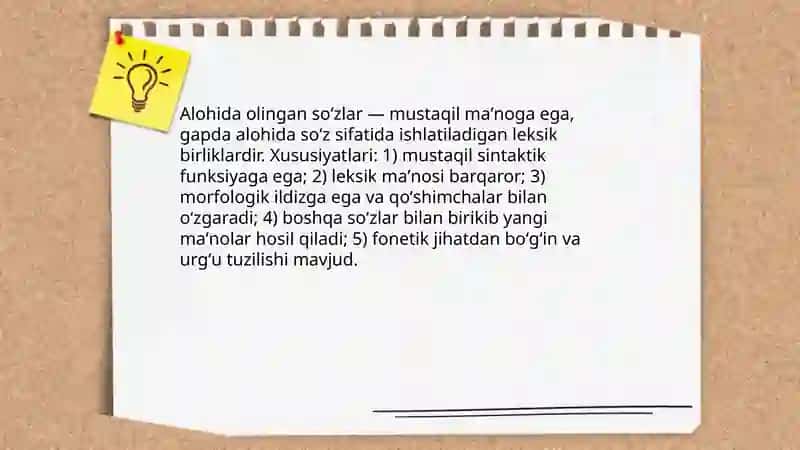 Alohida olingan soʻzlar 3