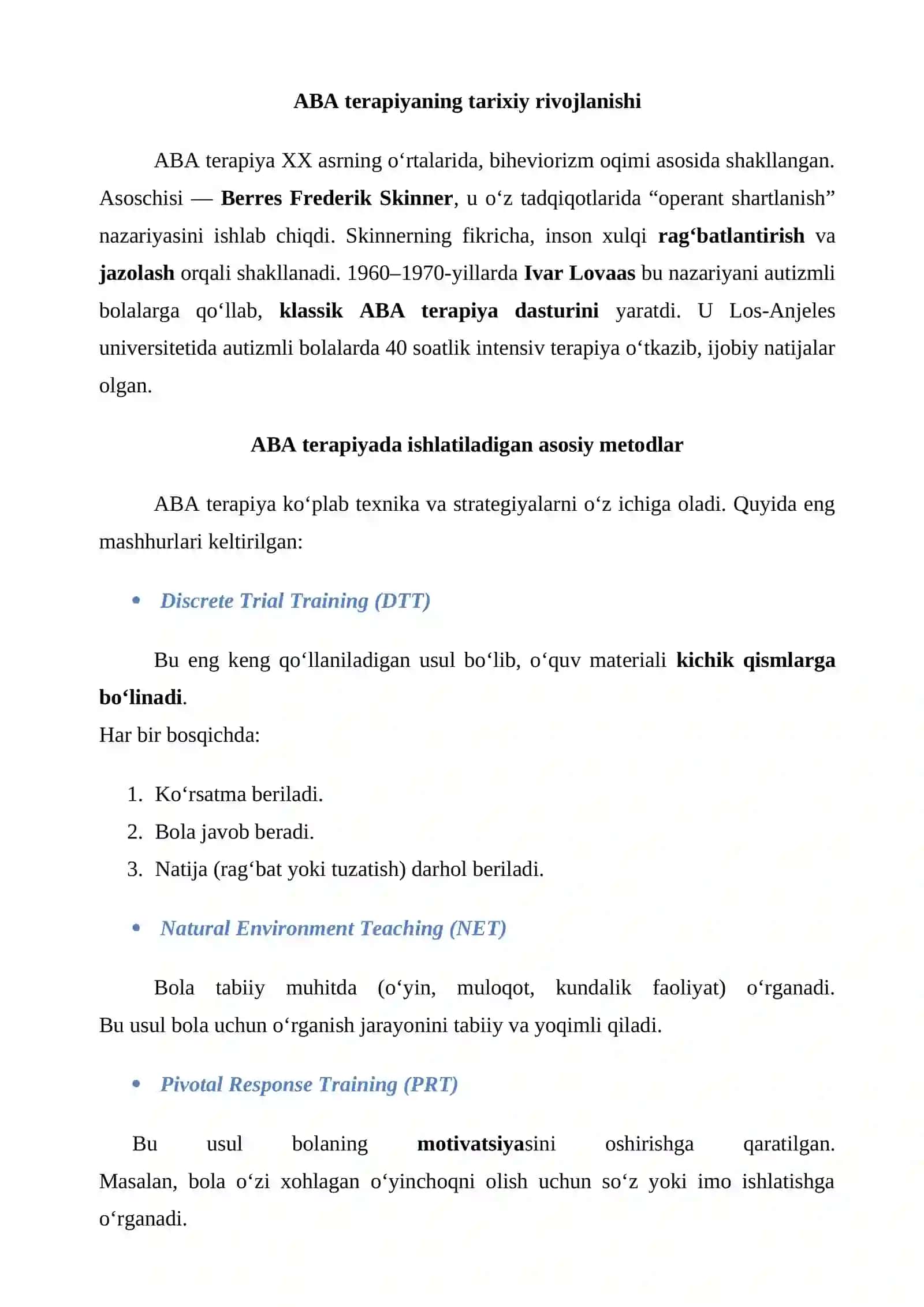 ABA terapiya haqida 3