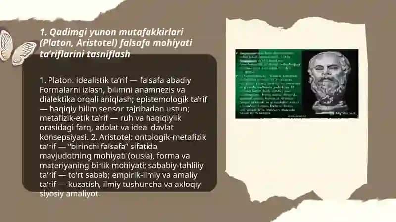 Falsafaning mohiyatiga oid Sharq va Gʻarb mutafakkirlari taʼriflarini tasniflash 3