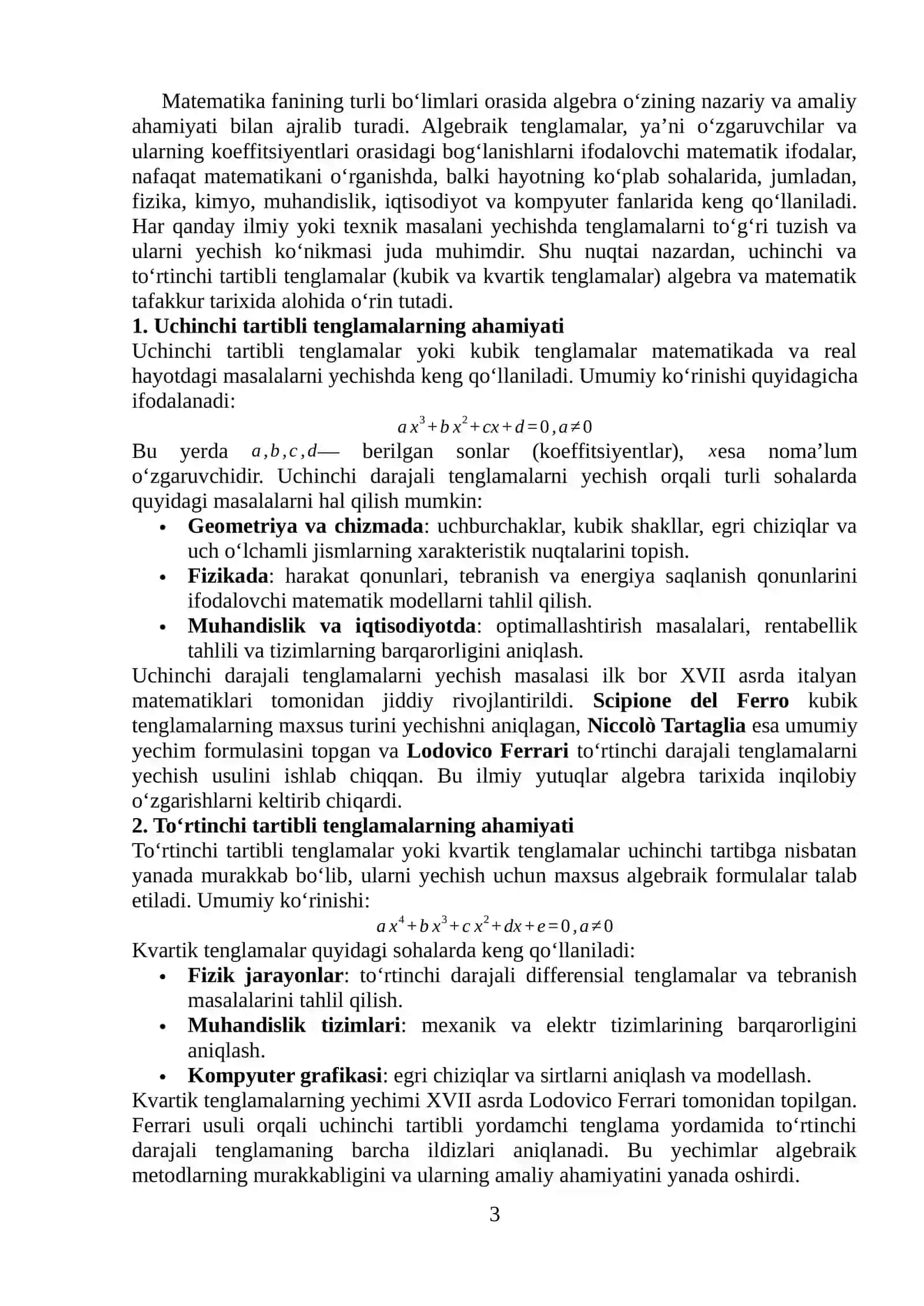Algebra tenglamalari 3