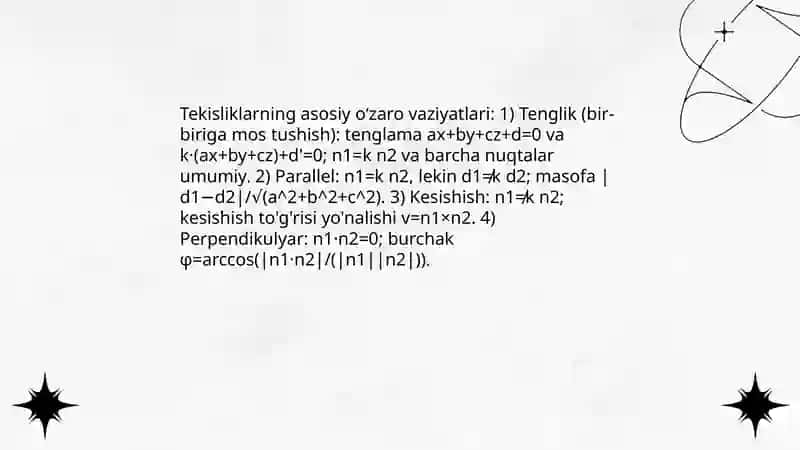 Analitik geometriya fanidan taʼlim 3