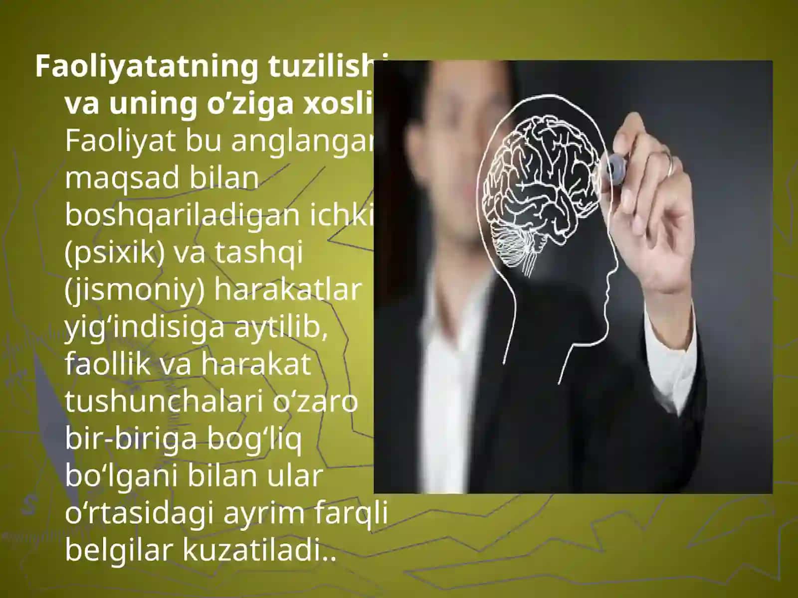 Faoliyatni o’zlashtirish va malakalarni egallash. 3