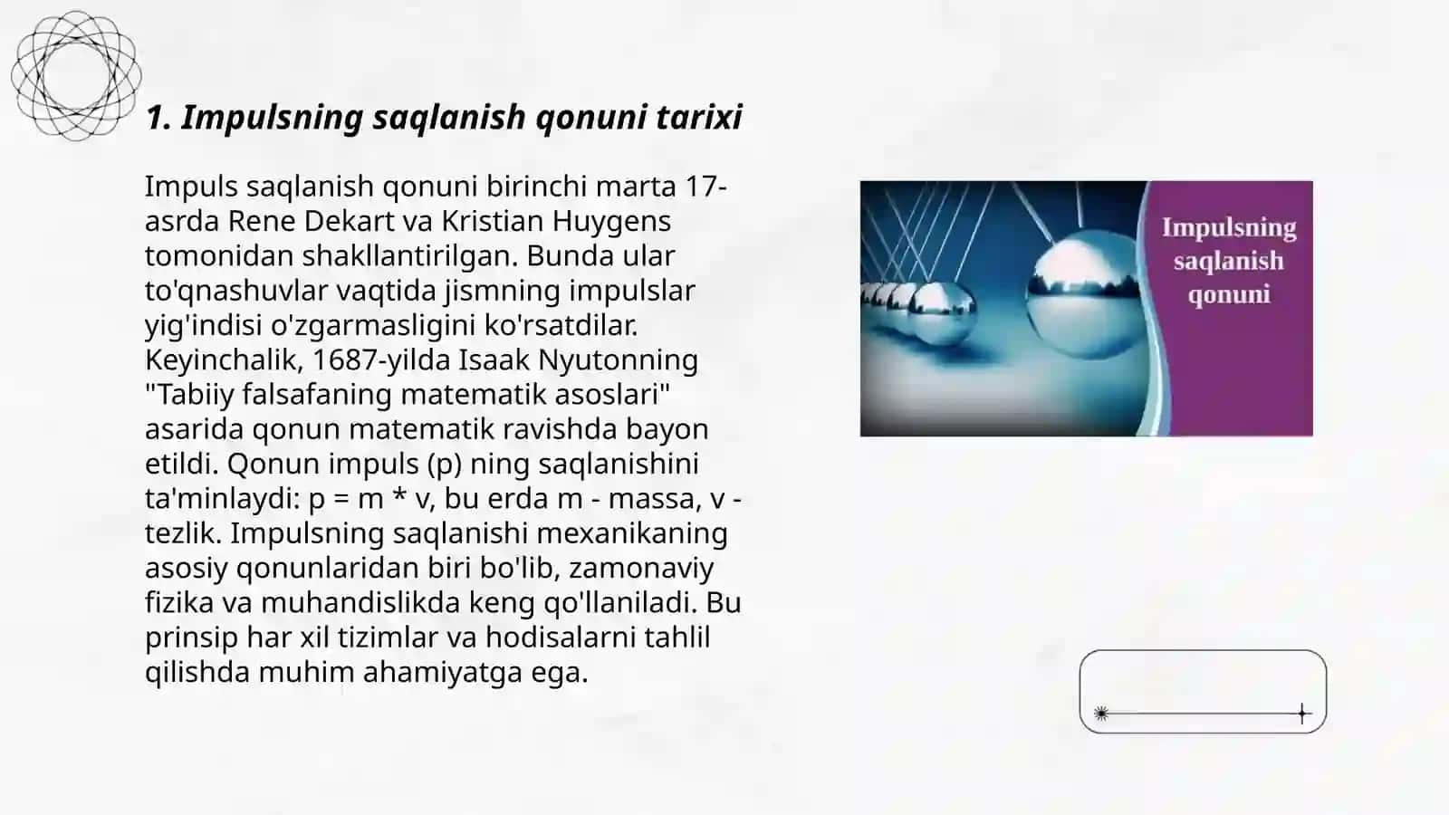Impulsning saqlanish qonuni 3