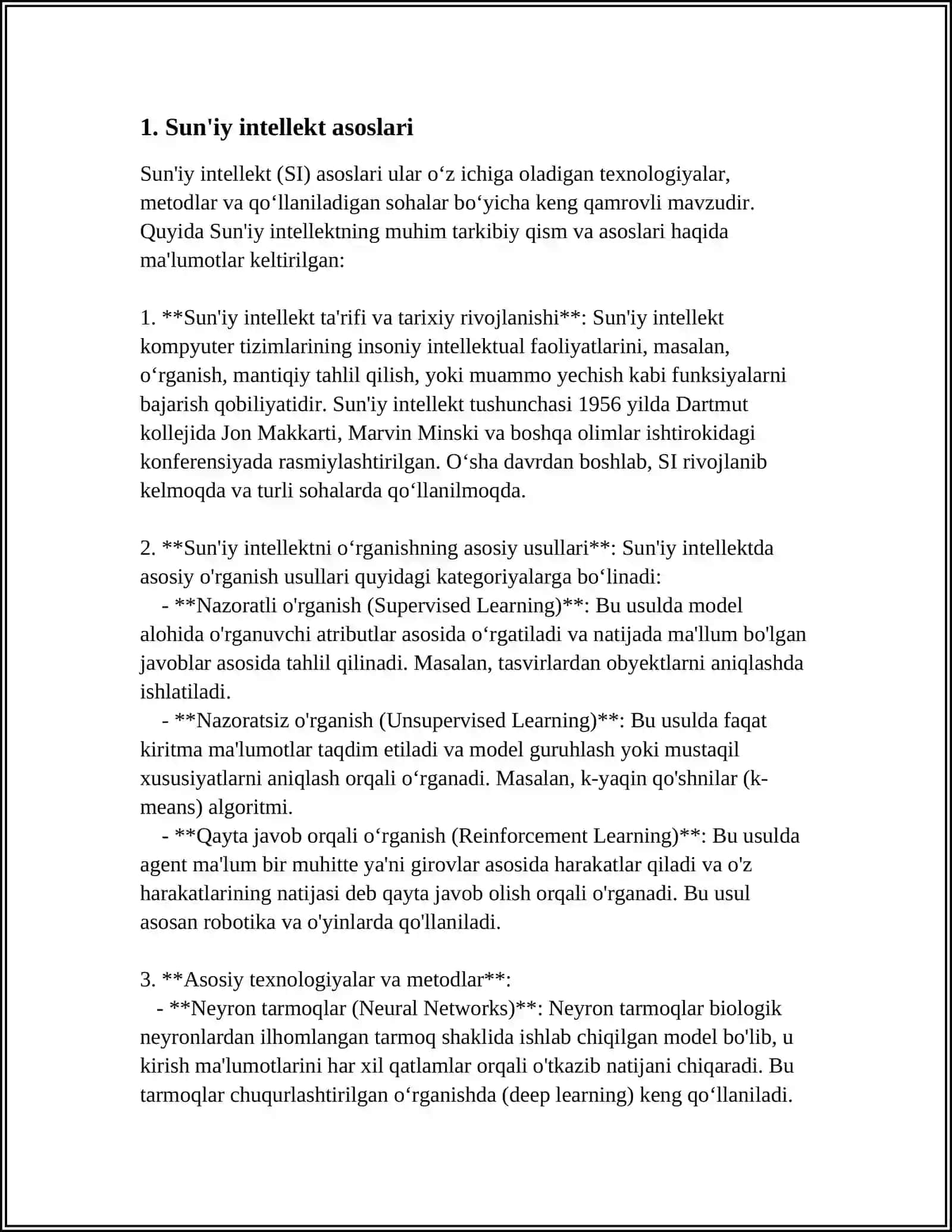 MUSTAQIL ISH Mavzu: SAQLAGICHLARNING TURLARI VA VAZIFASI 3
