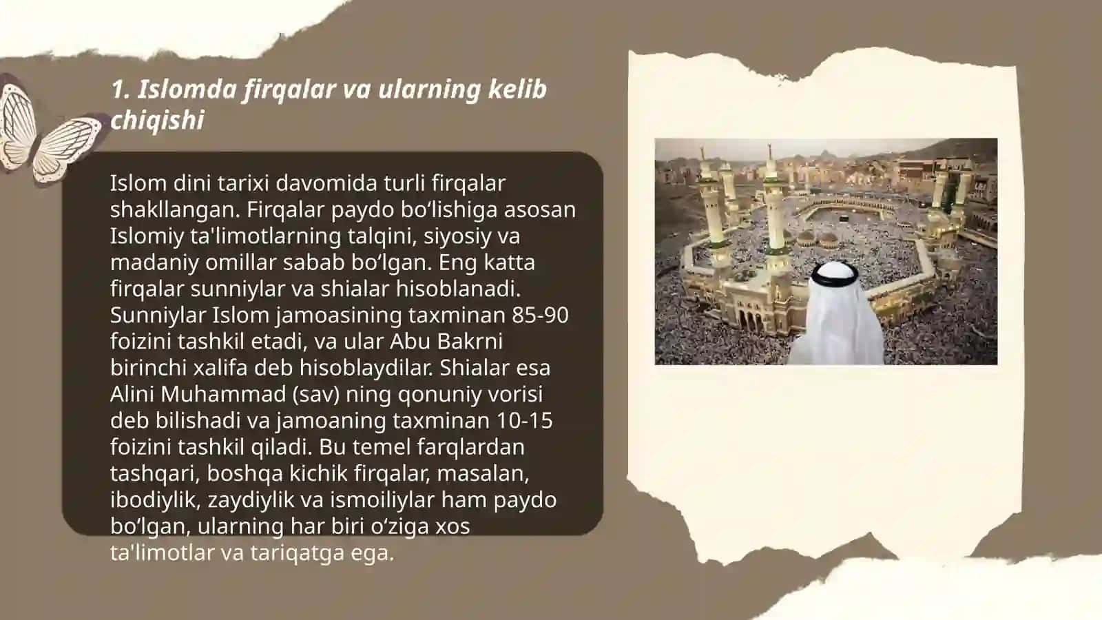 Islom oqimlari va yonalishlarining paydo bolishi sabablari etiqodidagi bolinishlarning sabablari va oqibatlari 3