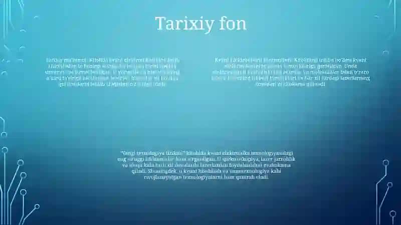 Kvant Elektronikasi Elementlari Va Yangi Tehnologiya Fizikasi 3