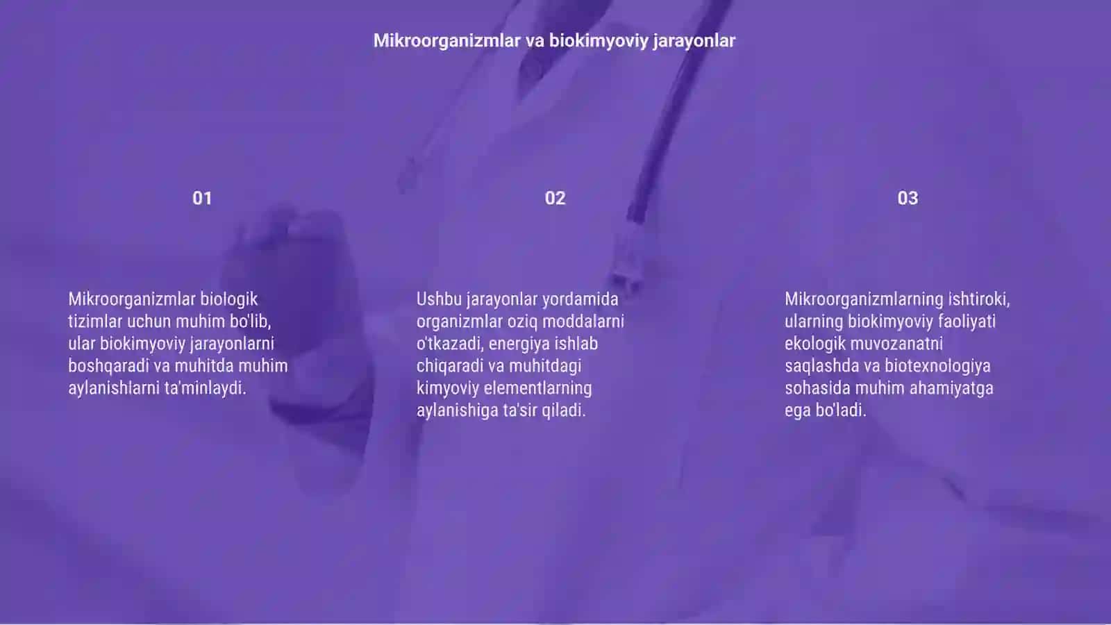 Mikroorganizmlar ishtrokida boradigan biyokimyoviy oʻzgarishlar 3